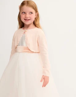 Maeve Bow Button Cardigan Pink