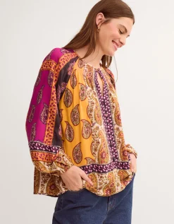 Magdalena Paisley Print Blouse Pink