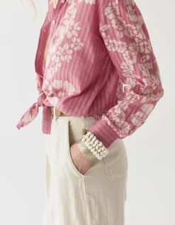 Maison Hotel Rusty Hawaiian Floral Shirt Pink