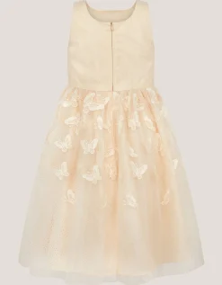 Mapel Butterfly Tulle Dress Natural