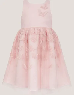 Mapel Butterfly Tulle Dress Pink