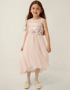 Matilda Sleeveless Meadow Party Dress Pink
