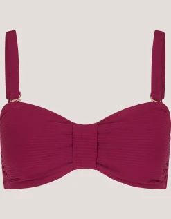 Mia Bandeau Bikini Top Red