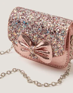 Mini Glitter Bow Metallic Bag