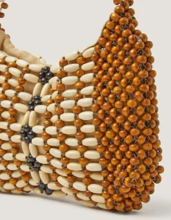 Mira Wooden Bead Shoulder Bag