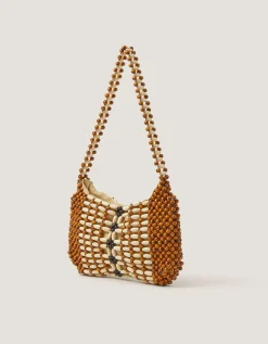 Mira Wooden Bead Shoulder Bag