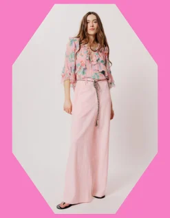 Moliin Linda Floral Ruffle Blouse Pink