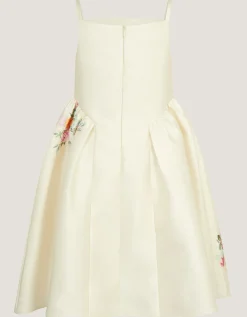 Molly Strappy Floral Party Dress Ivory