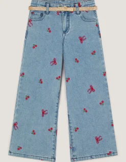 Mon Cheri Embroidered Jeans Blue