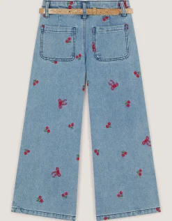 Mon Cheri Embroidered Jeans Blue