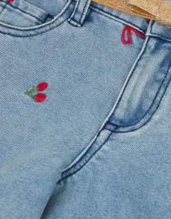 Mon Cheri Embroidered Jeans Blue