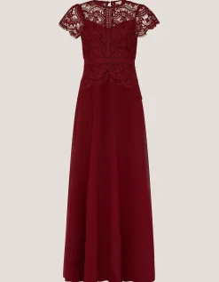 Monica Lace Bridesmaid Dress Red