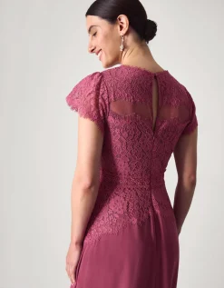 Monike Short Sleeve Lace Bridesmaid Dress