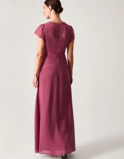 Monike Short Sleeve Lace Bridesmaid Dress