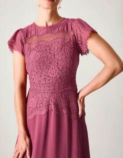 Monike Short Sleeve Lace Bridesmaid Dress