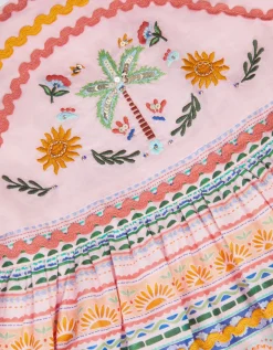 Monsoon x Charlie Taylor Print Tiered Dress Ivory