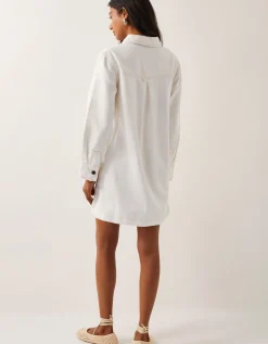 Nara Denim Tunic Shirt Dress Natural