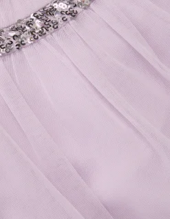 Nessa Sparkle Collar Waterfall Dress Purple