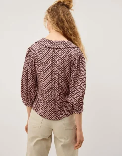 Netta Floral Print Blouse Pink
