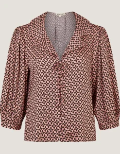 Netta Floral Print Blouse Pink