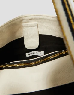Nia Stripe Strap Tote Bag