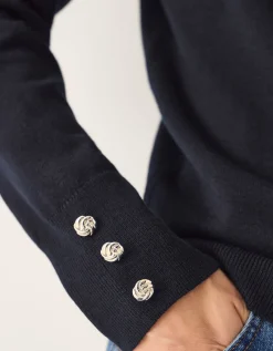 Nila Neck Tie Jumper Blue