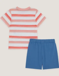 Octopus T-Shirt & Jersey Shorts Set Orange