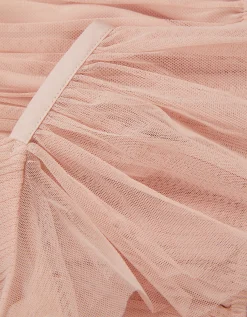 Olene Pleat Tulle Top Pink