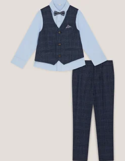 Oliver Check 4-Piece Suit Blue