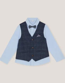 Oliver 3-Piece Check Suit Blue
