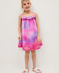 Ombré Seashell Print Sundress Pink