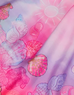 Ombré Seashell Print Sundress Pink