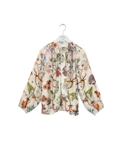 One Hundred Stars Cornucopia Pussybow Blouse Ivory