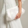 Oona Pleat Satin Clutch Bag