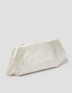 Oona Pleat Satin Clutch Bag