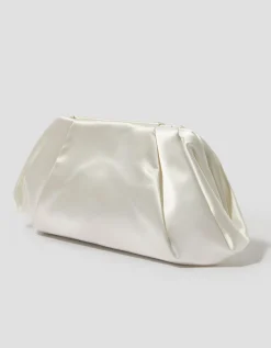 Oona Pleat Satin Clutch Bag