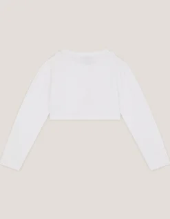Ottilie Appliqué Rose Cardigan White