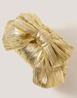 Oversized Bow Metallic Bag