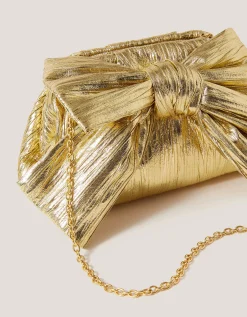Oversized Bow Metallic Bag