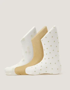3-Pack Baby Glitter Tights Gold