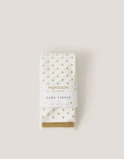 3-Pack Baby Glitter Tights Gold