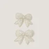 2-Pack Bead Bow Hair Clips
