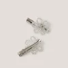2-Pack Beaded Flower Hair Clips