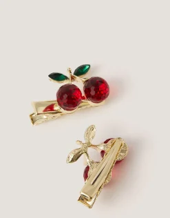 2-Pack Cherry Jewel Hair Clips