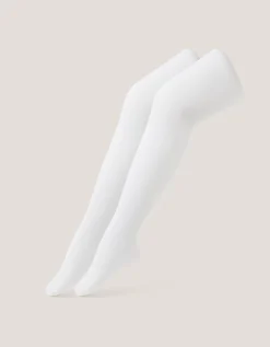 2-Pack 40 Denier Plain Tights White