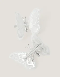 2-Pack Embroidered Spring Butterfly Hair Clips