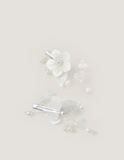 2-Pack Gardenia Flower Hair Clips