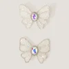 2-Pack Jewel Butterfly Hair Clips