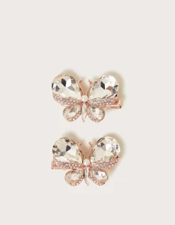 2-Pack Jewel Butterfly Hair Clips