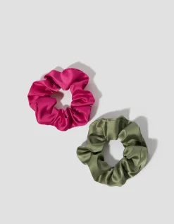 2-Pack Medium Mix Hair Scrunchies Pink